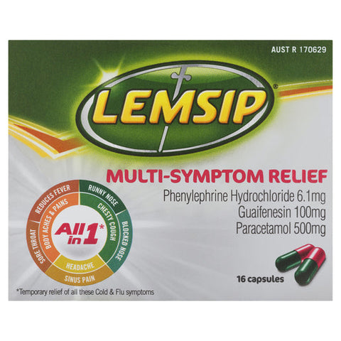 Lemsip Multi-Symptom Relief 16 capsules