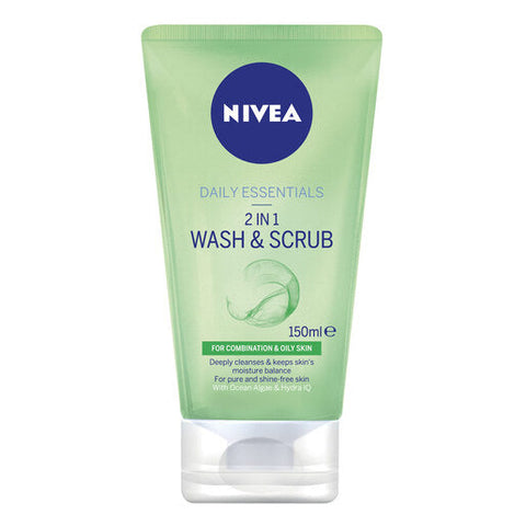 NIVEA Daily Essentials 2 In 1 Wash & Scrub 150 ml