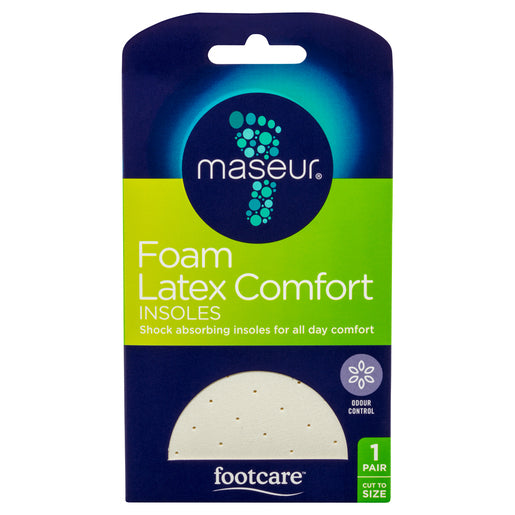 Footcare Foam Latex Comfort Insoles 1 pair