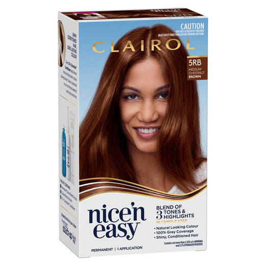 Clairol Nice 'N Easy 5RB Medium Chestnut Brown Permanent Hair Colour 1 pack