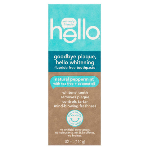 Goodbye Toothpaste Hello goodbye plaque, hello whitening fluoride free toothpaste 110 g ...
