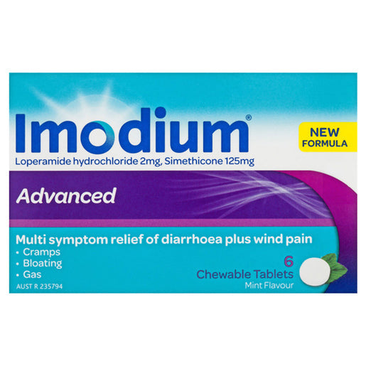 Imodium Advanced Chewable Mint Flavour Tablets 6 pack