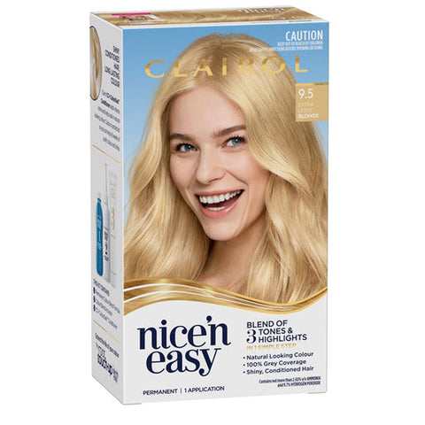 Clairol Nice 'N Easy 9.5 Extra Light Blonde Permanent Hair Colour 1 pack