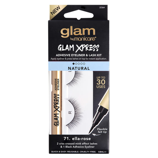 Glam by Manicare Glam Xpress Adhesive Eyeliner & Lash Kit 71. Ella-Rose 1 kit