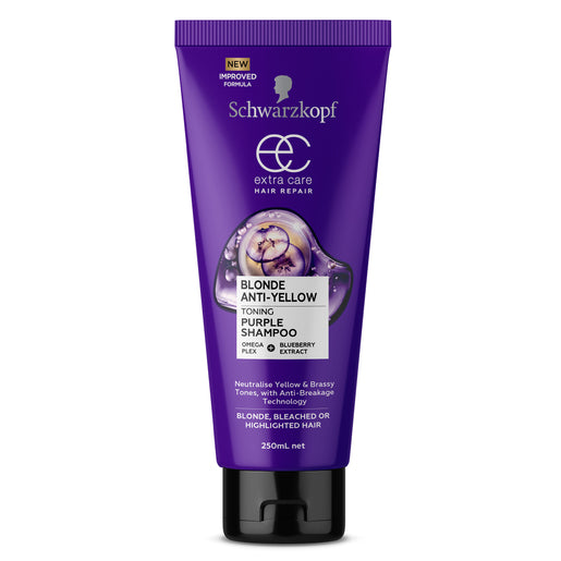 Schwarzkopf Extra Care Blonde Anti-Yellow Toning Purple Shampoo 250 ml