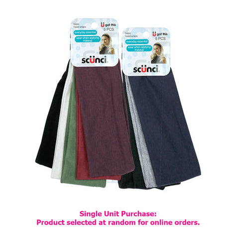 Scunci Head Wraps 5 Pack 1 ea