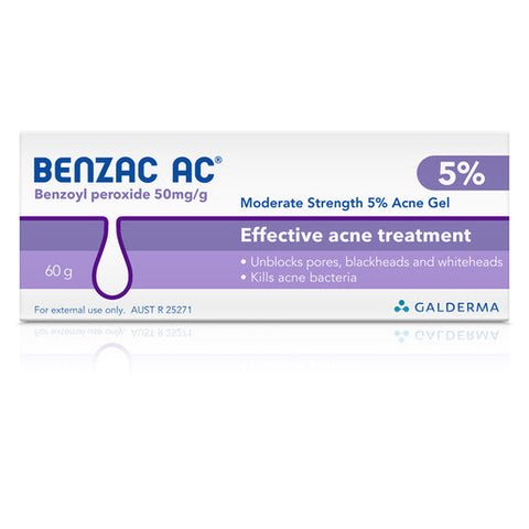 Benzac AC Moderate Strength 5% Acne Gel 60 g