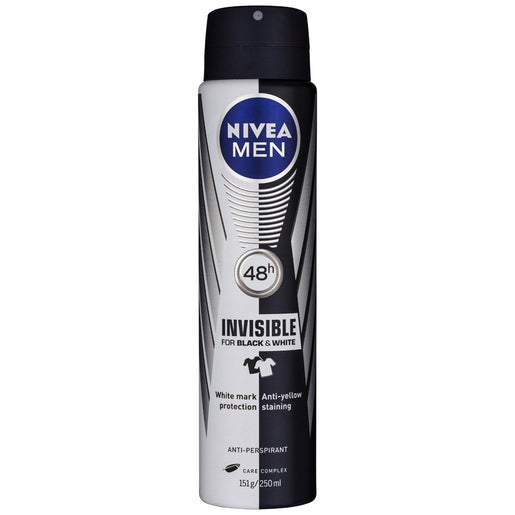 NIVEA Men Invisible Black & White Aerosol Deodorant 250 ml