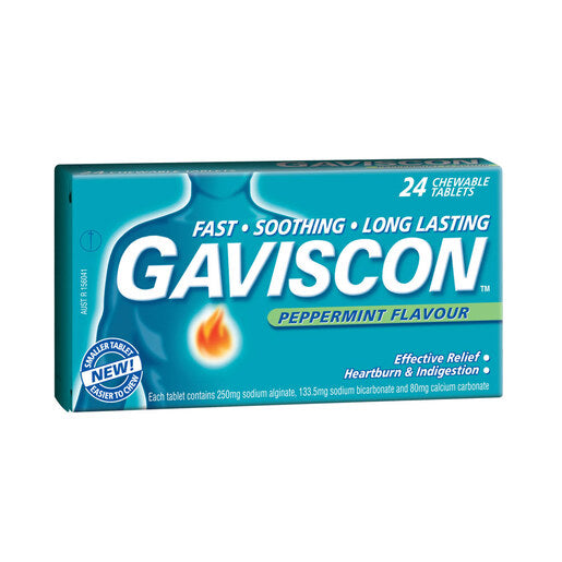 Gaviscon Chewable Tablets Peppermint 24 tablets