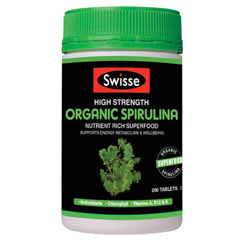 Swisse High Strength Organic Spirulina 200 tablets