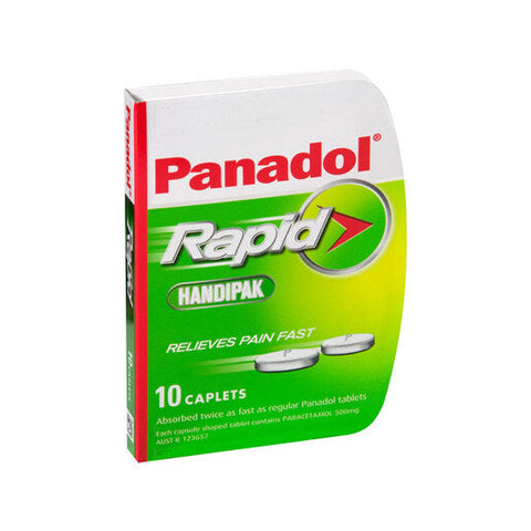 Panadol Rapid Caplets, Paracetamol 500 mg 10 caplets