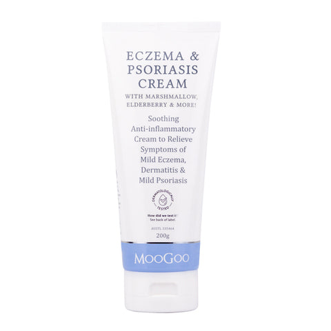 MOOGOO Eczema & Psoriasis Cream with Marshmallow, Elderberry & more! 200 g