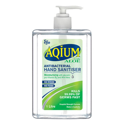 Ego Aqium with Aloe Antibacterial Hand Sanitiser 1 litre