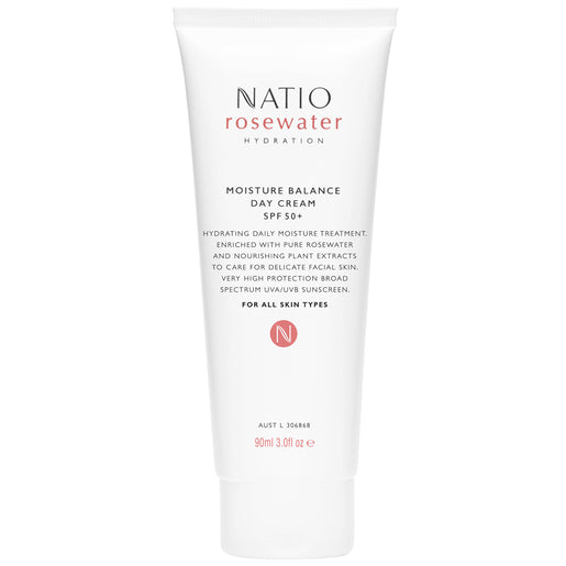 Natio Rosewater Moisture Balance Day Cream SPF50+ 90 ml