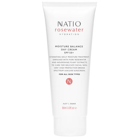 Natio Rosewater Moisture Balance Day Cream SPF50+ 90 ml