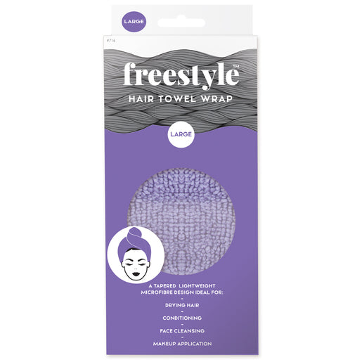 Freestyle Hair Towel Wrap Purple - Large 1 ea
