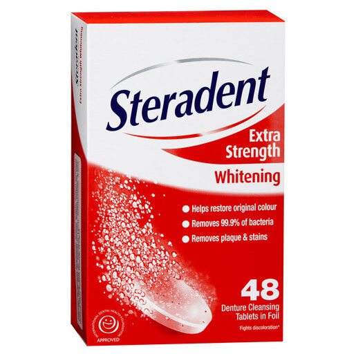 Steradent Extra Strength Whitening Cleaner Tablets 48 tablets