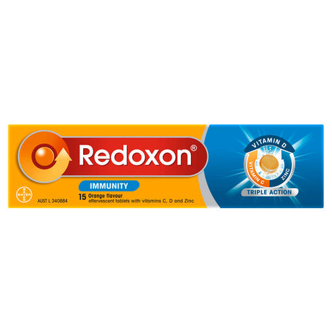 Redoxon Immunity Vitamin Orange Flavoured Effervescent 15 tablets