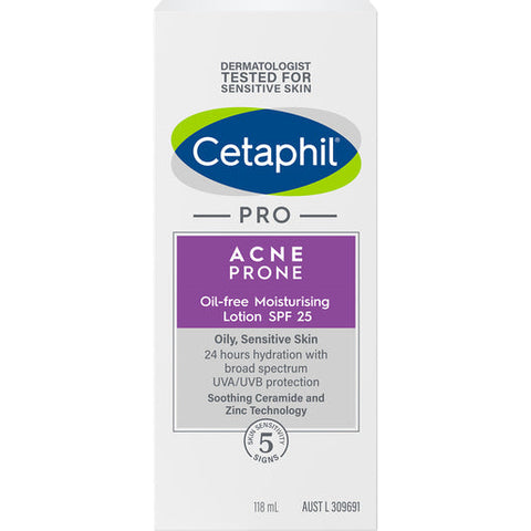 Cetaphil Pro Acne Prone Oil Free Moisturising Lotion SPF 25 118 ml