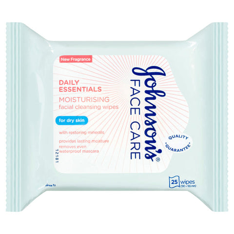 Johnson's Daily Essentials Nourishing Facial Cleansing Wipes 25 wipes