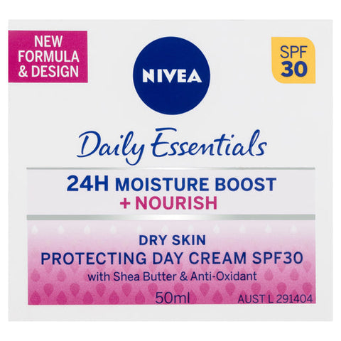 NIVEA Daily Essentials 24H Moisture Boost + Nourish Protecting Day Cream SPF30 50 ml