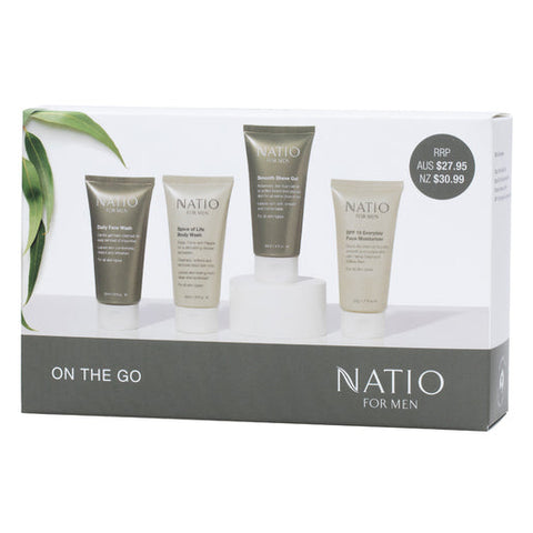 Natio For Men On The Go Travel Set 4 piece