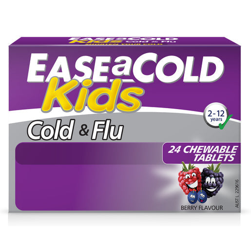 Ease A Cold Kids Cold & Flu Chewable Berry Tablets 24 tablets