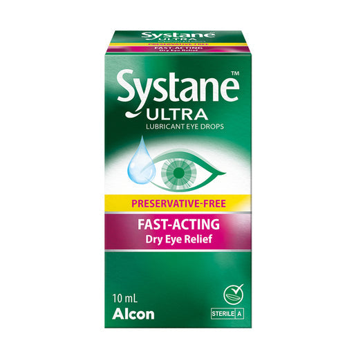 Systane Ultra Lubricant Eye Drops Preservative Free Fast Acting Dry Eye Relief 10 ml