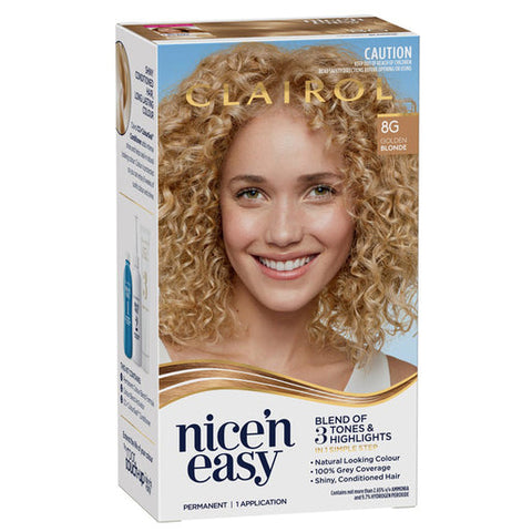 Clairol Nice 'N Easy 8G Natural Golden Blonde Permanent Hair Colour 1 pack