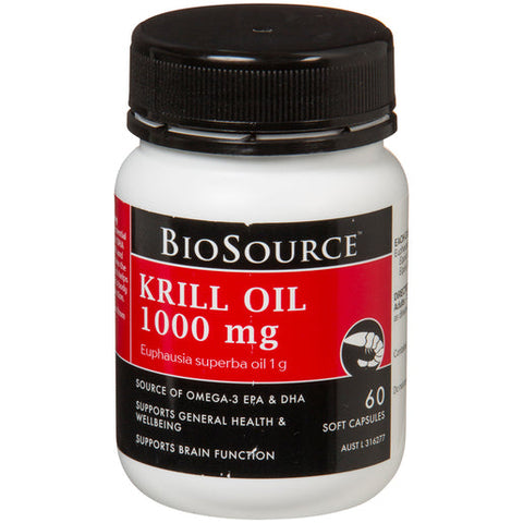 BioSource Krill Oil 1000mg 60 capsules