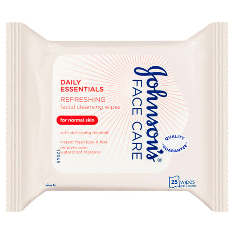 Johnson's Daily Essentials Refreshing Facial Cleansing Wipes 25 wipes