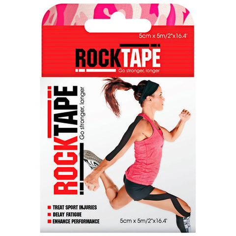 ROCKTAPE Premium Kinesiology Tape Camo Pink 5cm X 5m 1 ea