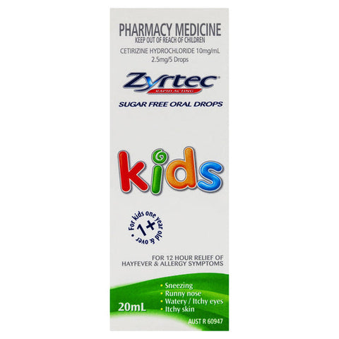 Zyrtec Kids Rapid Acting Oral Drops 20 ml