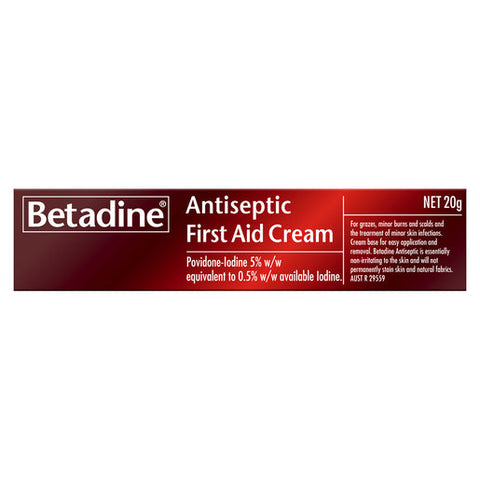 Betadine Antiseptic First Aid Cream 20 G OzChemist Australia betadine-antiseptic-first-aid-cream-20-g-ozchemist-australia