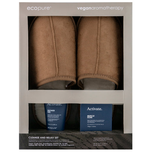 EcoPure Cleanse & Relax Remedy Slipper Set 3 piece