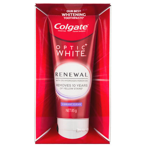 Colgate Optic White Renewal Vibrant Clean Teeth Whitening Toothpaste 85 g