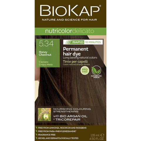 BioKap Nutricolor Delicato Rapid 5.34 Honey Chestnut 135 ml