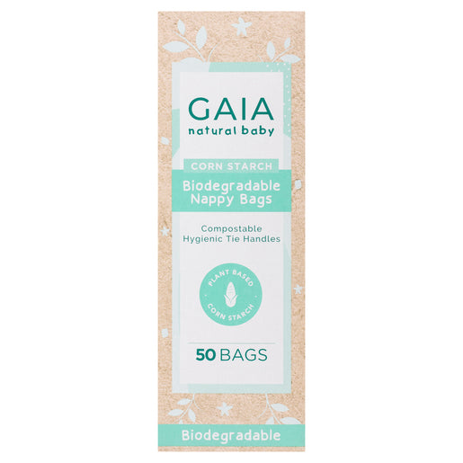 GAIA Natural Baby Biodegradable Nappy Bags 50 pack