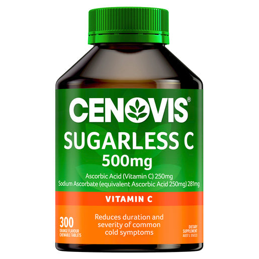 Cenovis Sugarless Vitamin C for Immune Support 500mg Orange Flavour 300 tablets