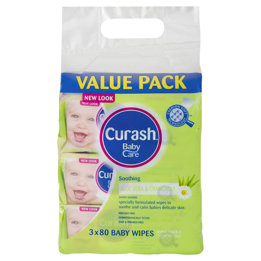 Curash Soothing Baby Wipes Value Pack 3 wipes