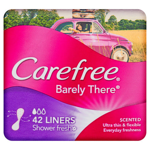 Carefree Barely There Liners Shower Fresh 42 pack