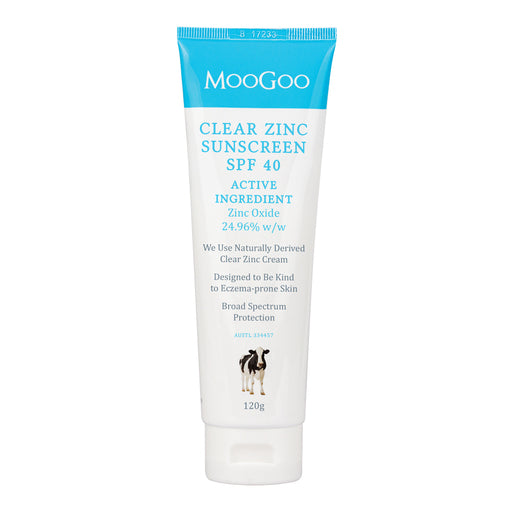 MOOGOO Clear Zinc Sunscreen SPF 40 120 g