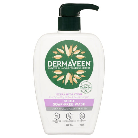 DermaVeen Extra Hydration Gentle Soap-Free Wash 500 ml