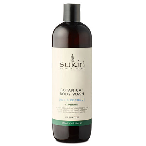 Sukin Botanical Body Wash Lime and Coconut 500 ml