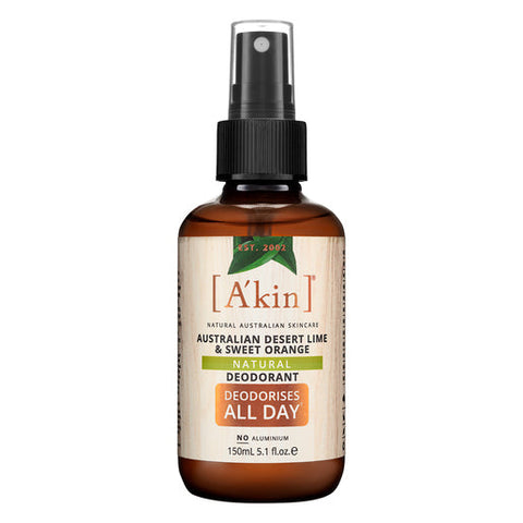 A'kin Australian Desert Lime & Sweet Orange Natural Deodorant Spray 150 ml