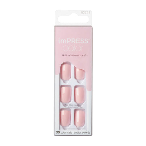 Kiss imPRESS Color Press On Nails Pick Me Pink KIMC002 1 kit