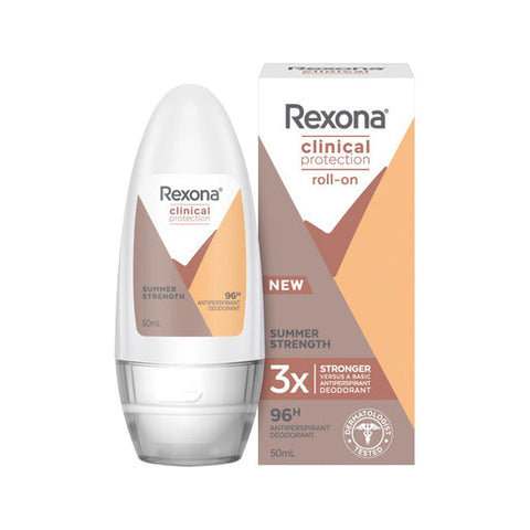 Rexona Clinical Protection Antiperspirant Deodorant Roll On Summer Strength 50 ml