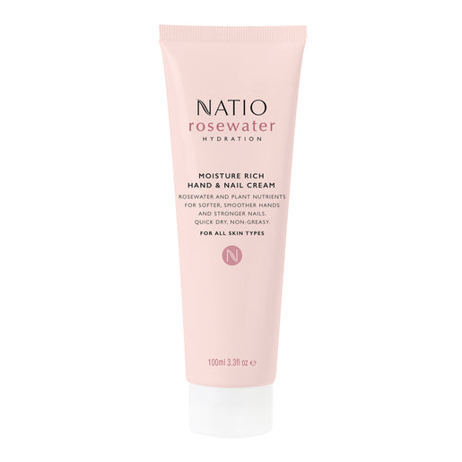 Natio Rosewater Hydration Moisture Rich Hand & Nail Cream 100 ml