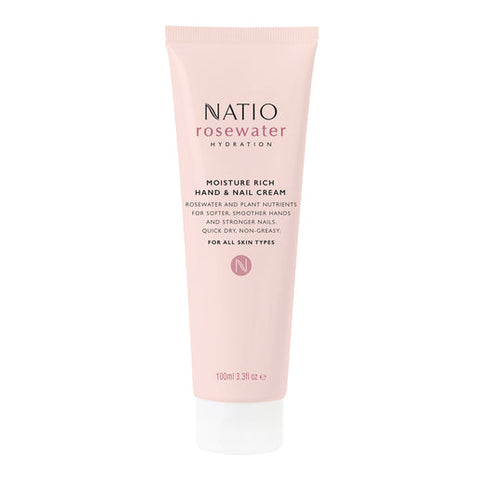 Natio Rosewater Hydration Moisture Rich Hand & Nail Cream 100 ml