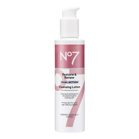 No7 Restore & Renew Dual Action Cleansing Lotion 200 ml